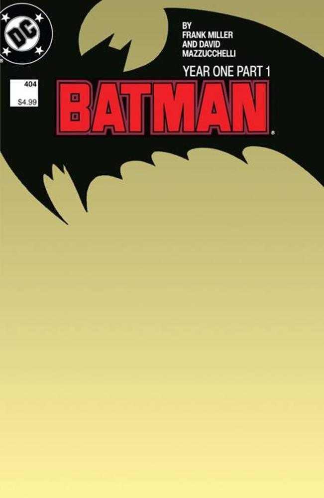 Batman #404 Facsimile Edition - Cover B Blank Card Stock Variant