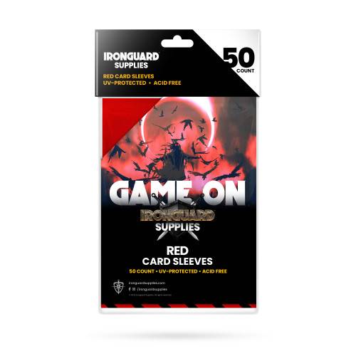 Ironguard Deck Protector Sleeves Red 50 Pack