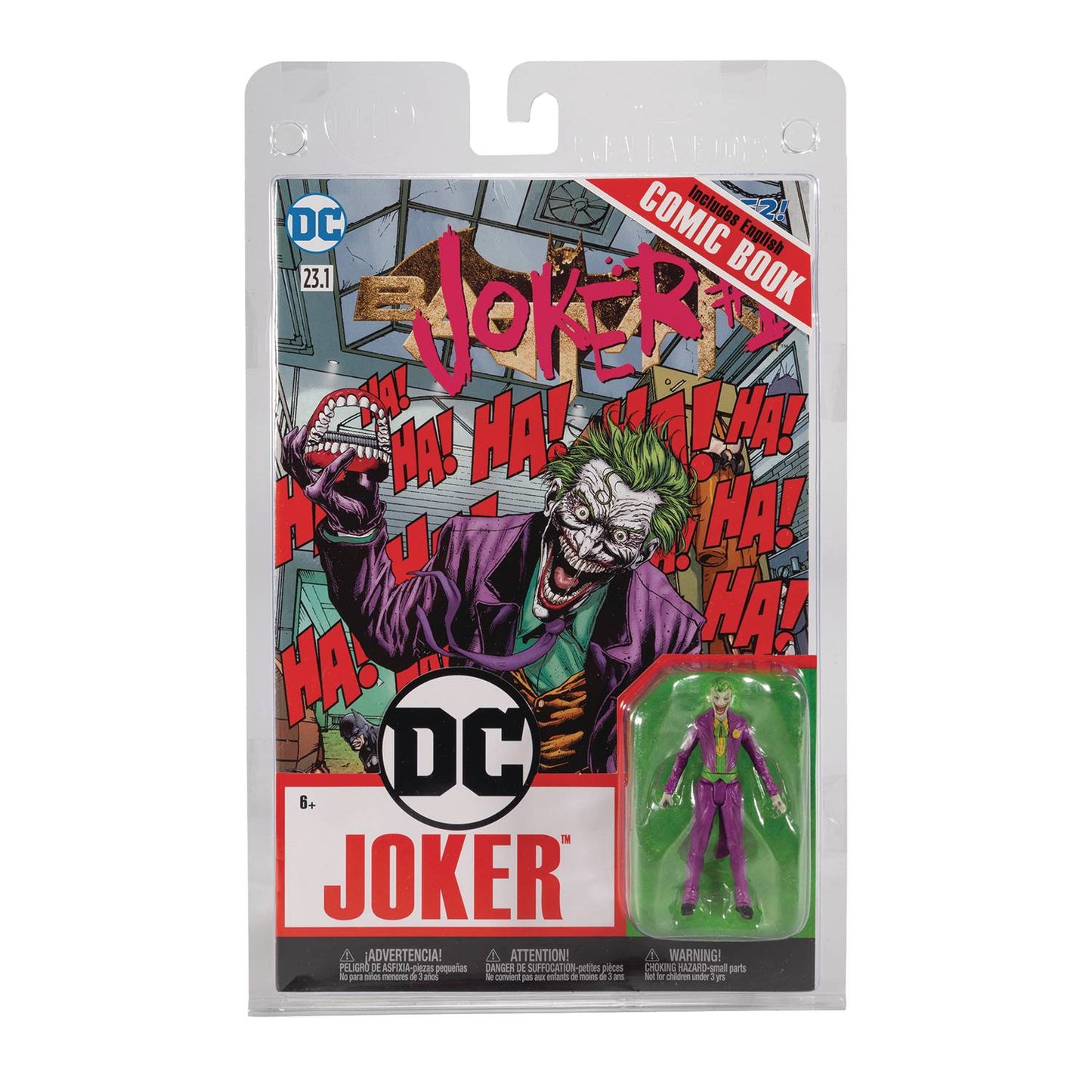 Dc Direct Wv2 Rebirth Joker 3In Af W/Comic Cs