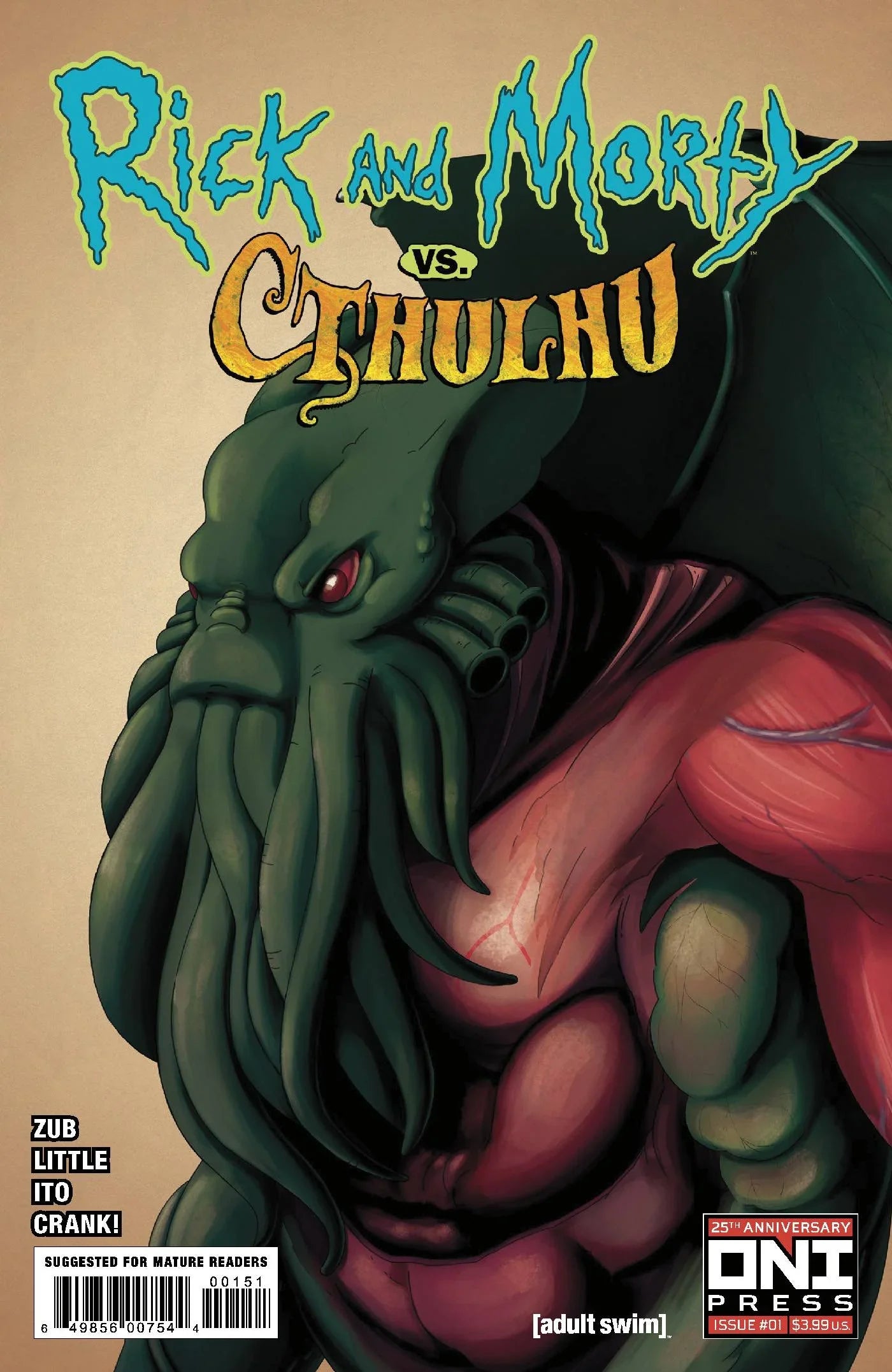 The One Stop Shop Comics & Games Rick And Morty Vs Cthulhu #1 Cvr E Colas (12/07/2022) ONI PRESS INC.