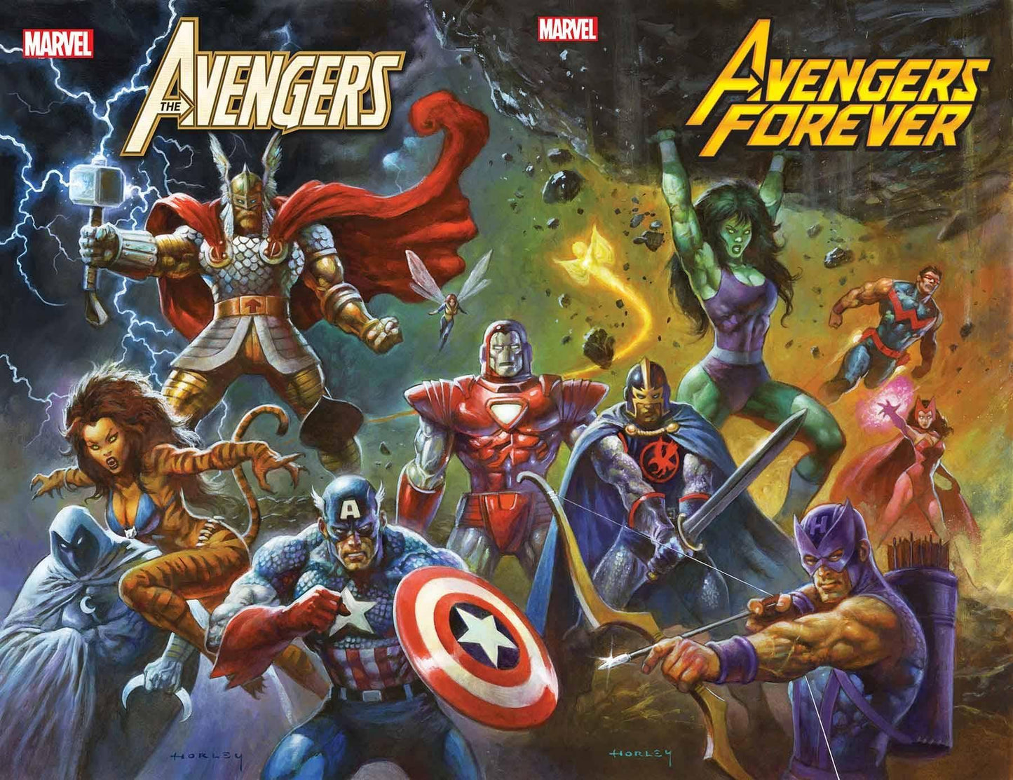 Avengers Forever #13 Horley 80S Avengers Assemble Connect Var (01/18/2023)