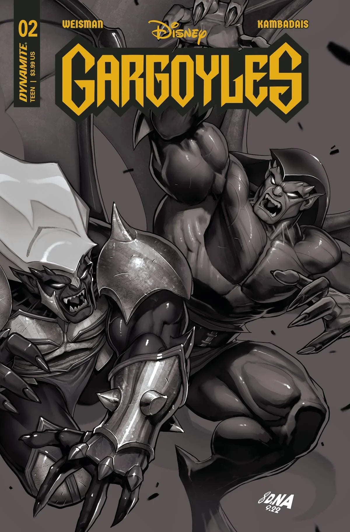 Gargoyles #2 Cvr I 15 Copy Incv Nakayama B&W (01/11/2023)