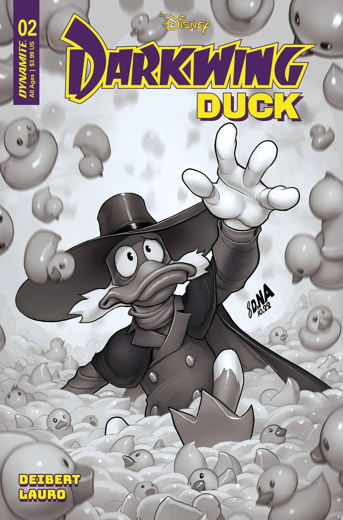 Darkwing Duck #2 Cvr I 15 Copy Incv Nakayama B&W (02/22/2023)