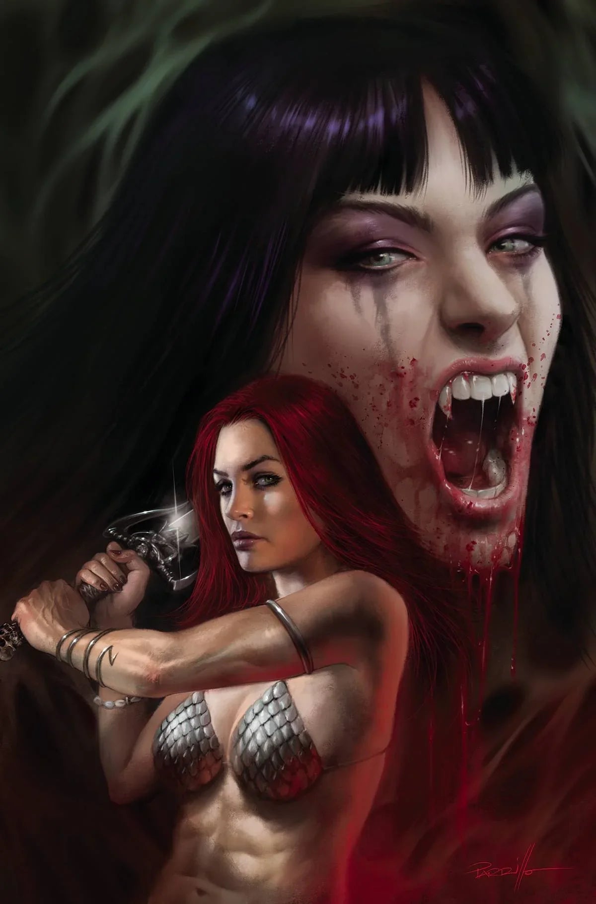 Vampirella Vs Red Sonja #4 Cvr K Parrillo Ltd Virgin (C: 0-1 (02/15/2023)