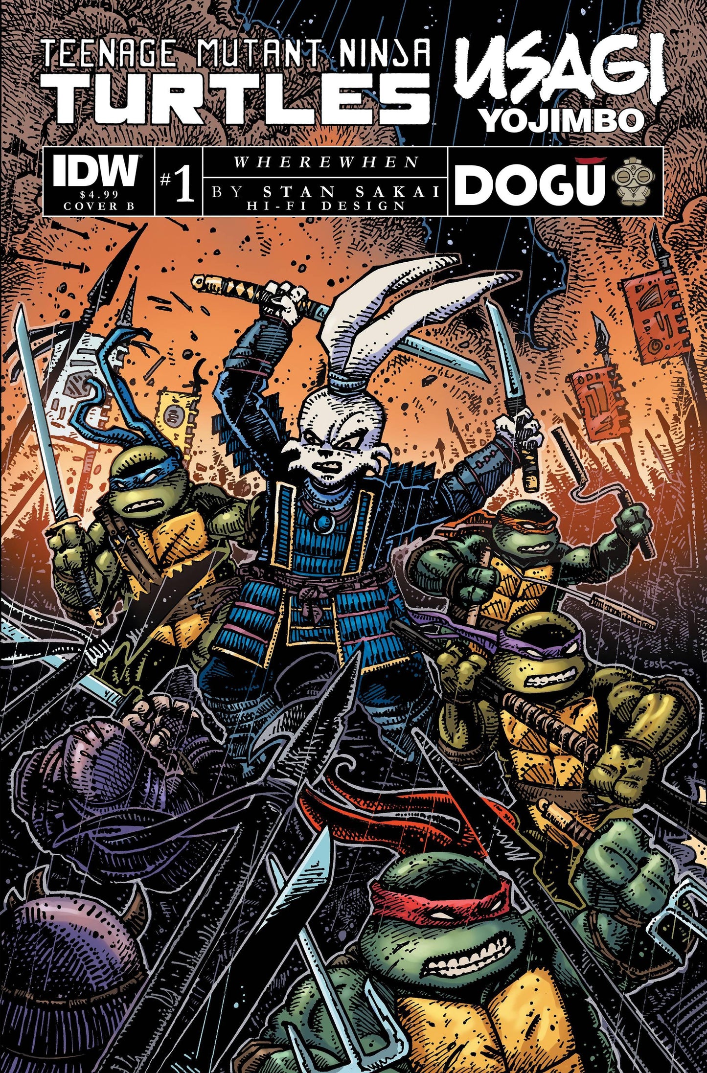 Tmnt Usagi Yojimbo Wherewhen #1 Cvr B Eastman (04/12/2023)