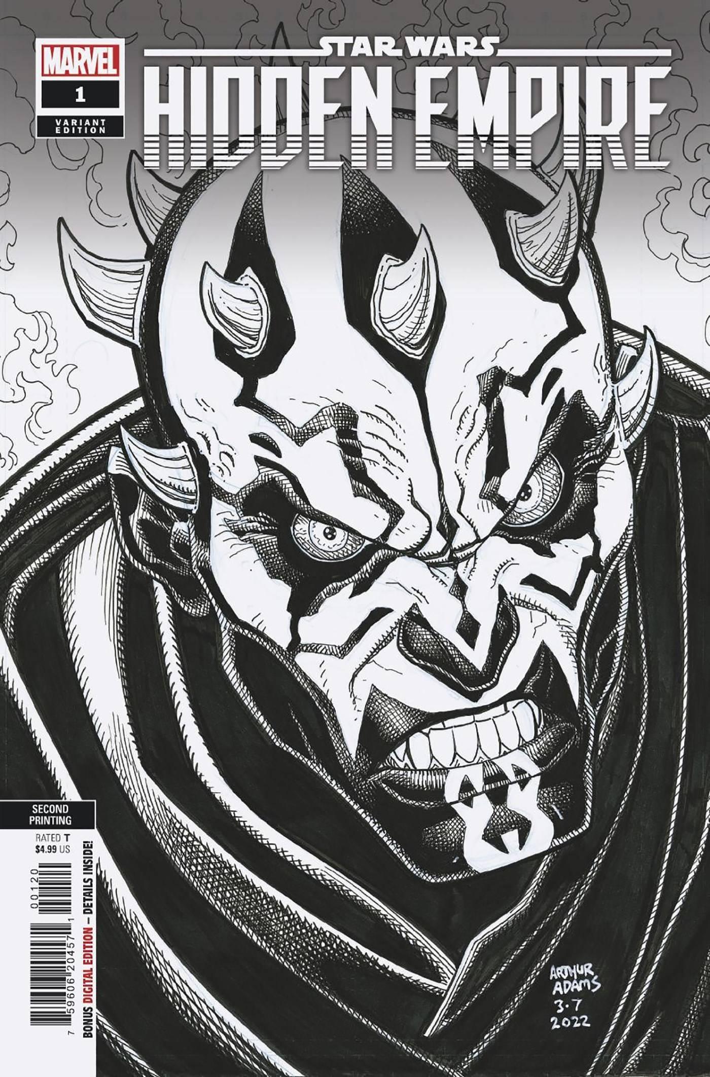 Star Wars Hidden Empire #1 (Of 5) 2nd Ptg Adams 1:25 Incv Var (01/11/2023)