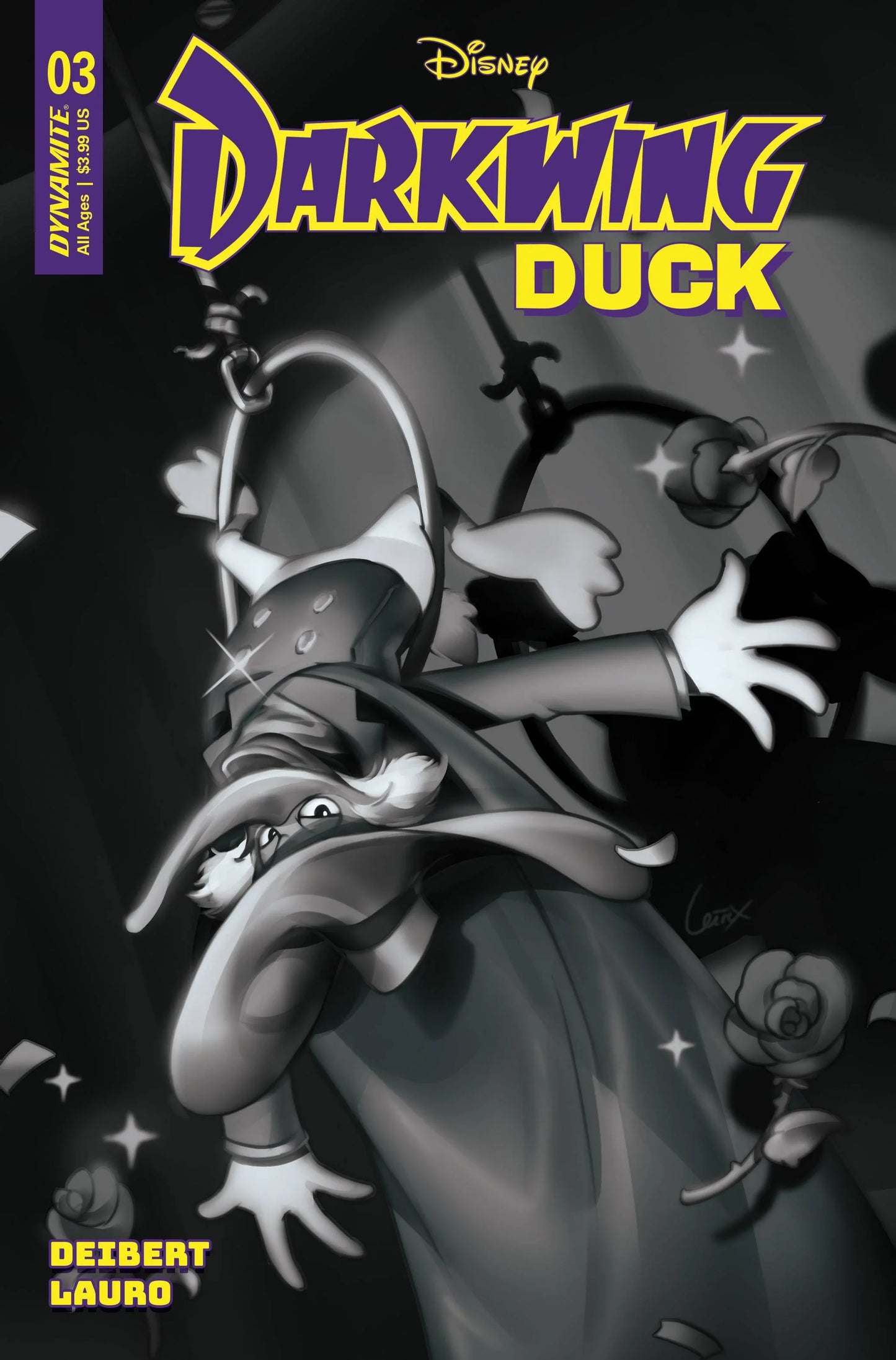 Darkwing Duck #3 Cvr H 15 Copy Incv Leirix B&W (03/15/2023)