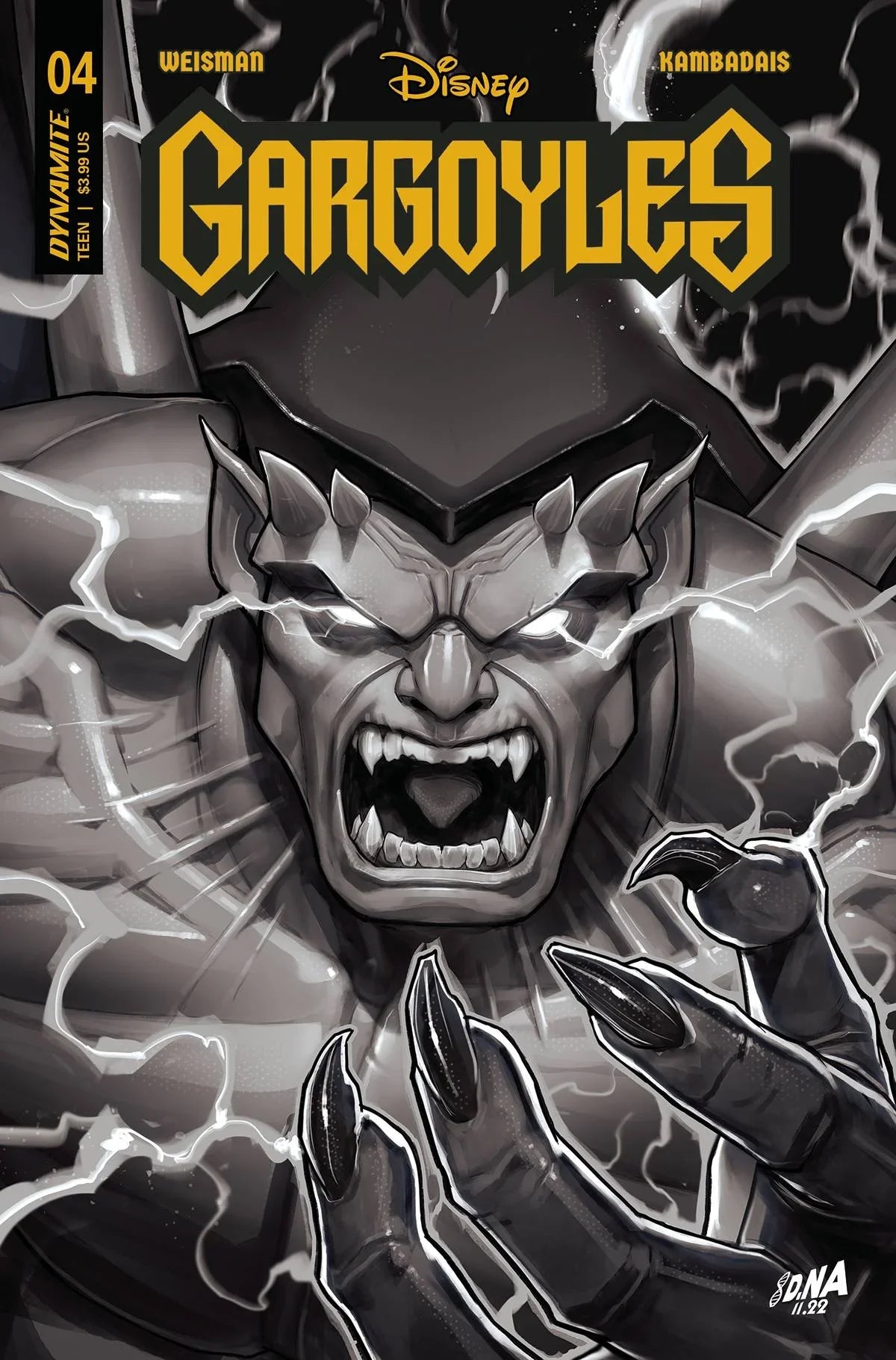 Gargoyles #4 Cvr I 15 Copy Incv Nakayama B&W (03/22/2023)