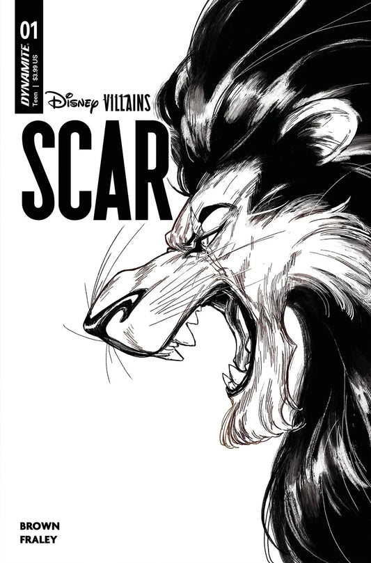 Disney Villains Scar #1 - Cvr I 1:15 Incv Lindsay B&W (4/5/23)