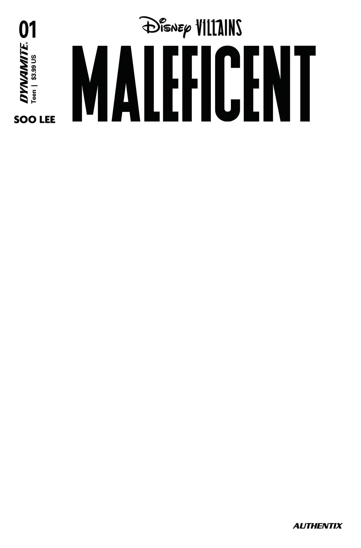 Disney Villains Maleficent #1 Cvr F Blank Authentix (05/17/2023)