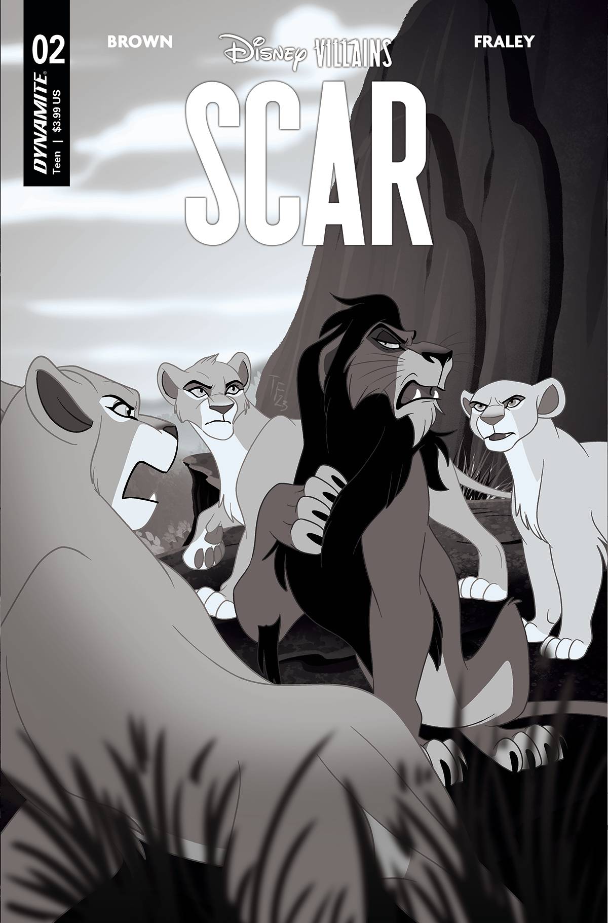 Disney Villains Scar #2 - Cvr G 1:10 Copy Incv Forstner B&W (5/10/23)