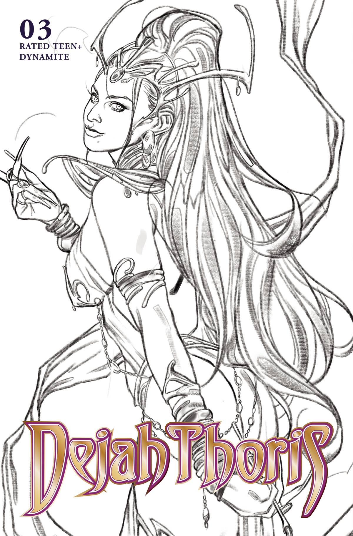 Dejah Thoris (2023) #3 Cvr G 10 Copy Incv Sway Line Art (05/17/2023)