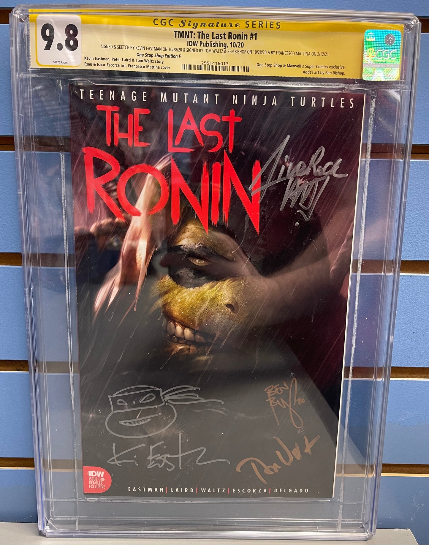 TMNT The Last Ronin #1 Francesco Mattina Exclusive CGC Signature Series - 9.8 (Signed by Eastman/Waltz/Bishop/Mattina) - 9.8 (Si