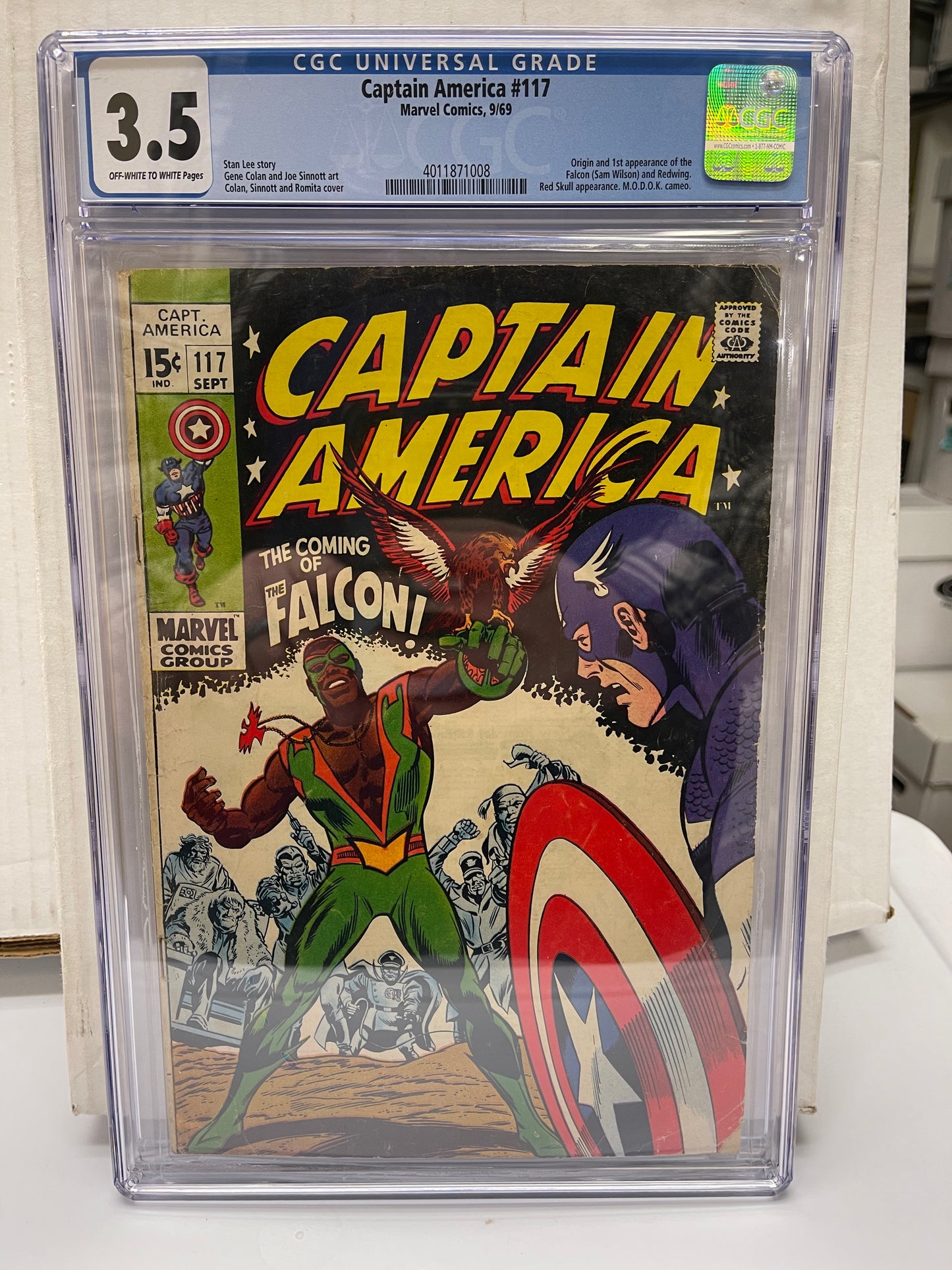 Captain America #117 - 1st Appearance Falcon - CGC Graded - 3.5 - 3.5 - 3.5 - 3.5 - 3.5 - 3.5 - 3.5 - 3.5 - 3.5 - 3.5 - 3.5 - 3.