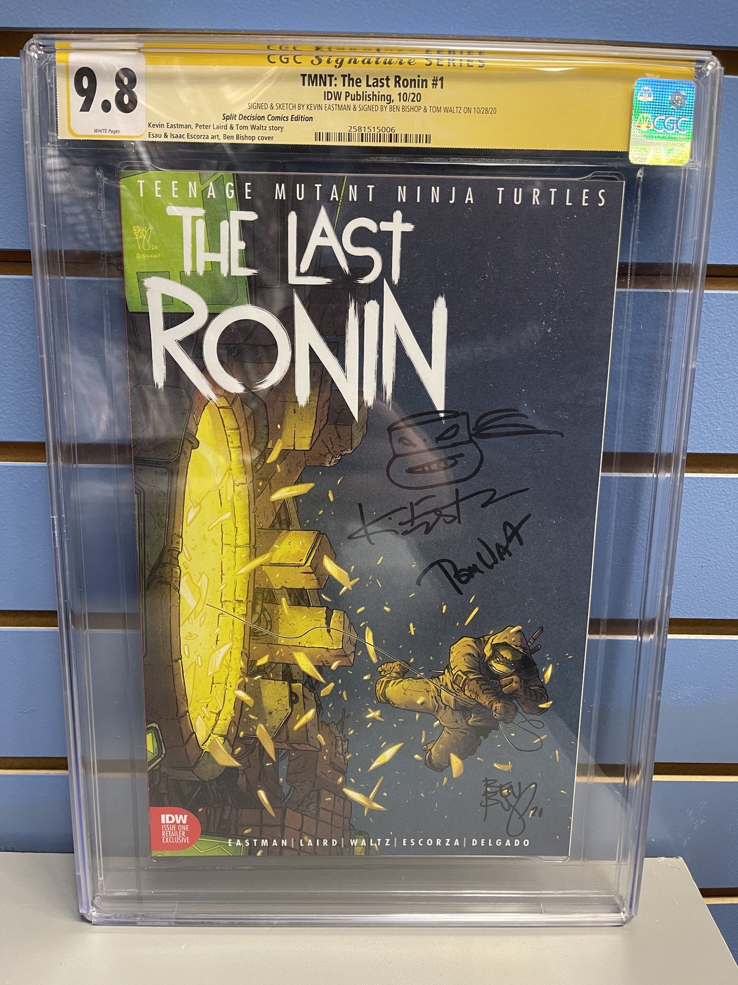 TMNT The Last Ronin #1 Ben Bishop Split Decision Exclusive CGC Signature Series - 9.8 (Signed by Eastman/Bishop/Waltz) - 9.8 (Si