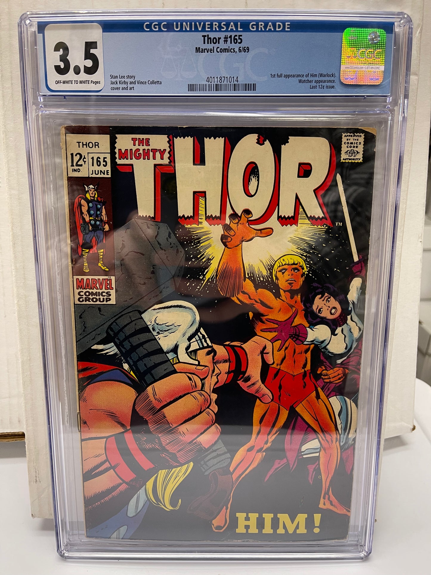 Thor #165 1st Full Appearance Him (Adam Warlock) - CGC Graded 3.5 - 3.5 - 3.5 - 3.5 - 3.5 - 3.5 - 3.5 - 3.5 - 3.5 - 3.5 - 3.5 -