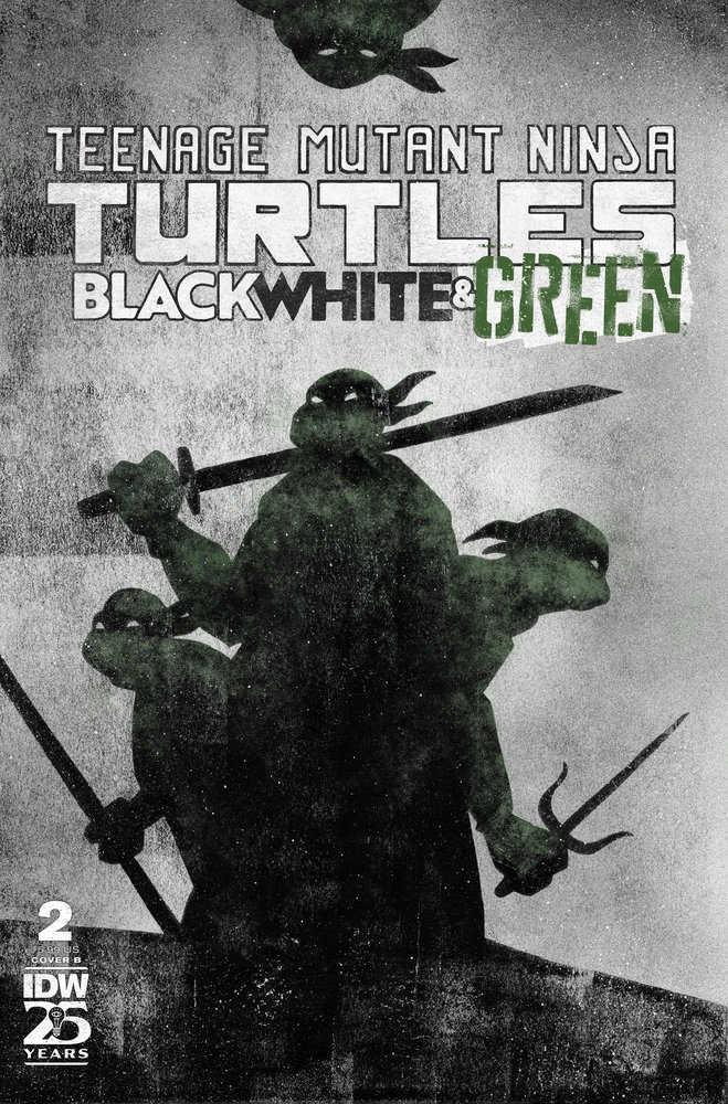 Teenage Mutant Ninja Turtles - Black White & Green #2 Cover B Love