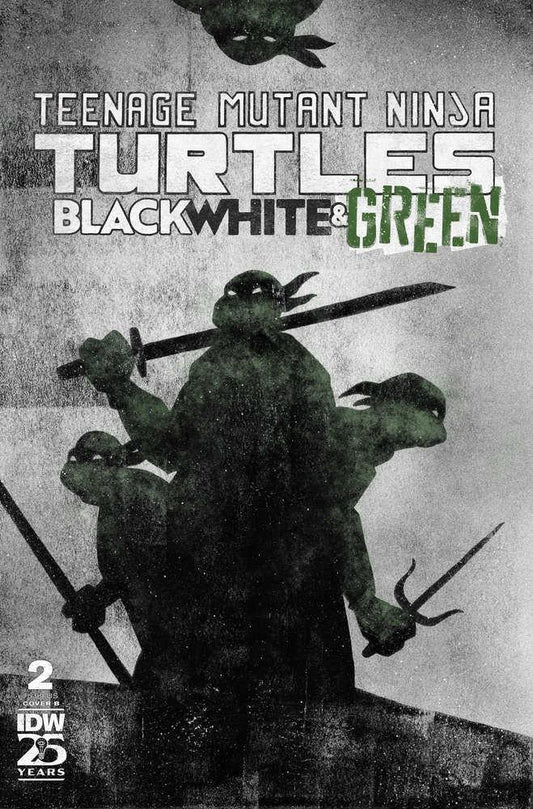 Teenage Mutant Ninja Turtles - Black White & Green #2 Cover B Love