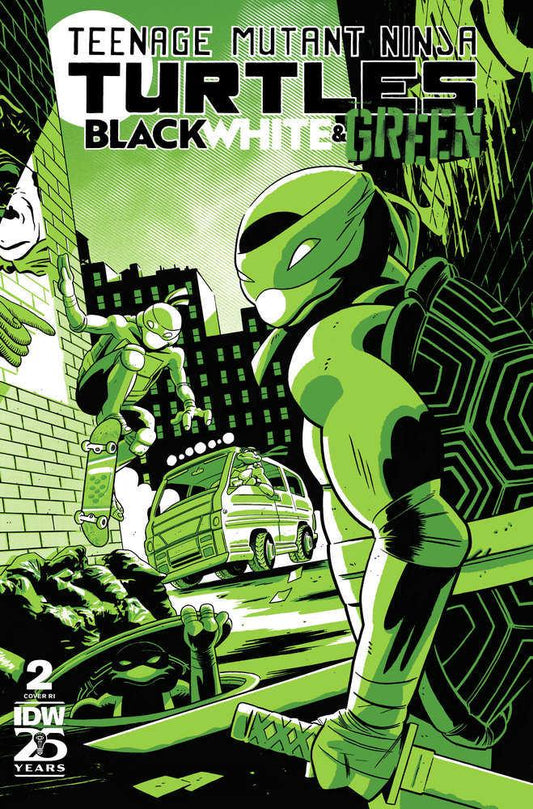 Teenage Mutant Ninja Turtles Black White & Green #2 Cover C 10 Copy Boss Foil
