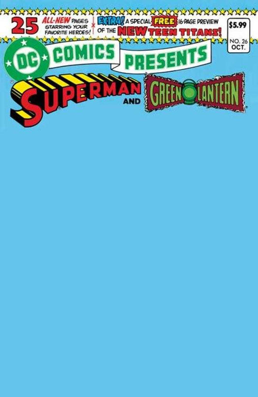 DC Comics Presents #26 Facsimile Edition - Cover C Blue Blank Variant