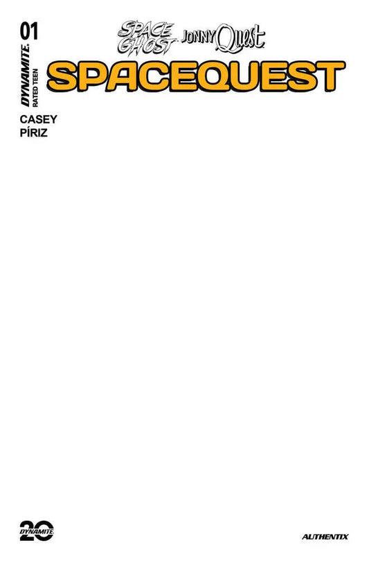Space Ghost Jonny Quest Space Quest #1 Cover H Blank Authentix
