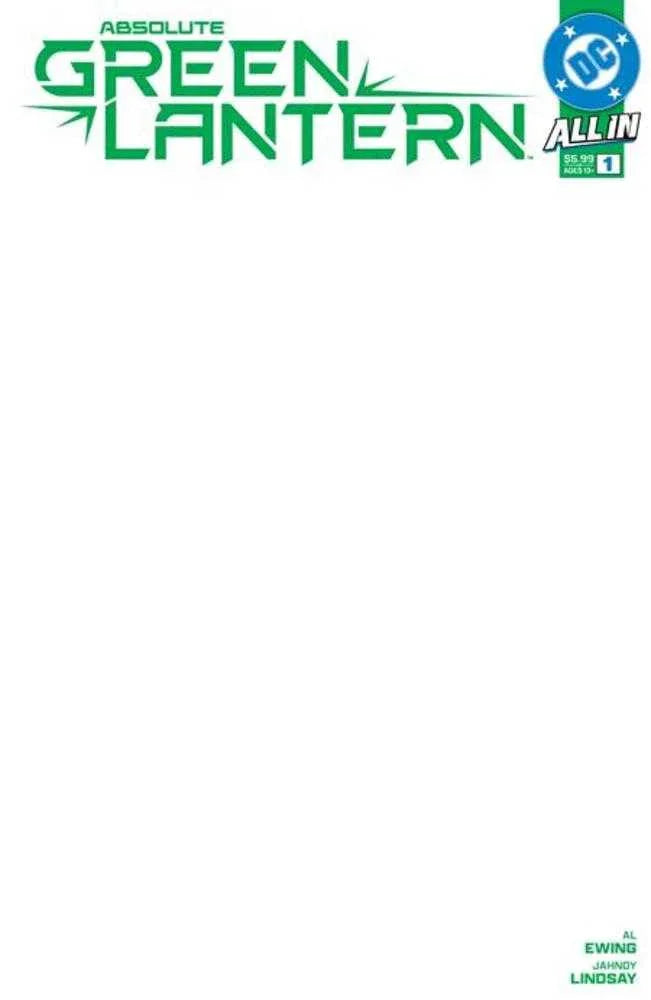 Absolute Green Lantern #1 Cover H Blank Card Stock Variant