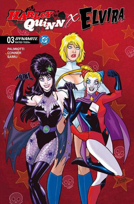 Harley Quinn X Elvira #3 - Cover A Amanda Conner Red