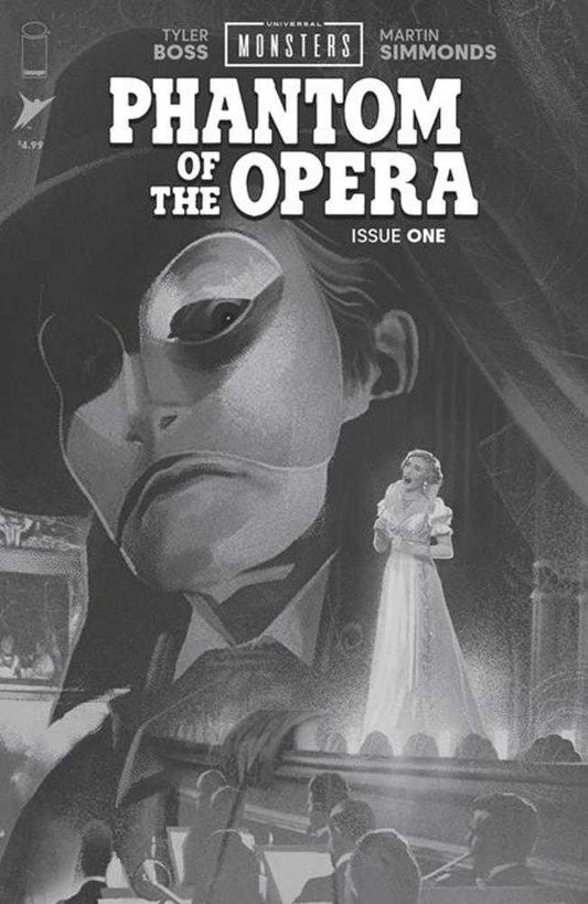 Universal Monsters Phantom Of The Opera #1 (Of 4) Cover D - 1:25 Joshua Middleton B&W Classic Horror Variant