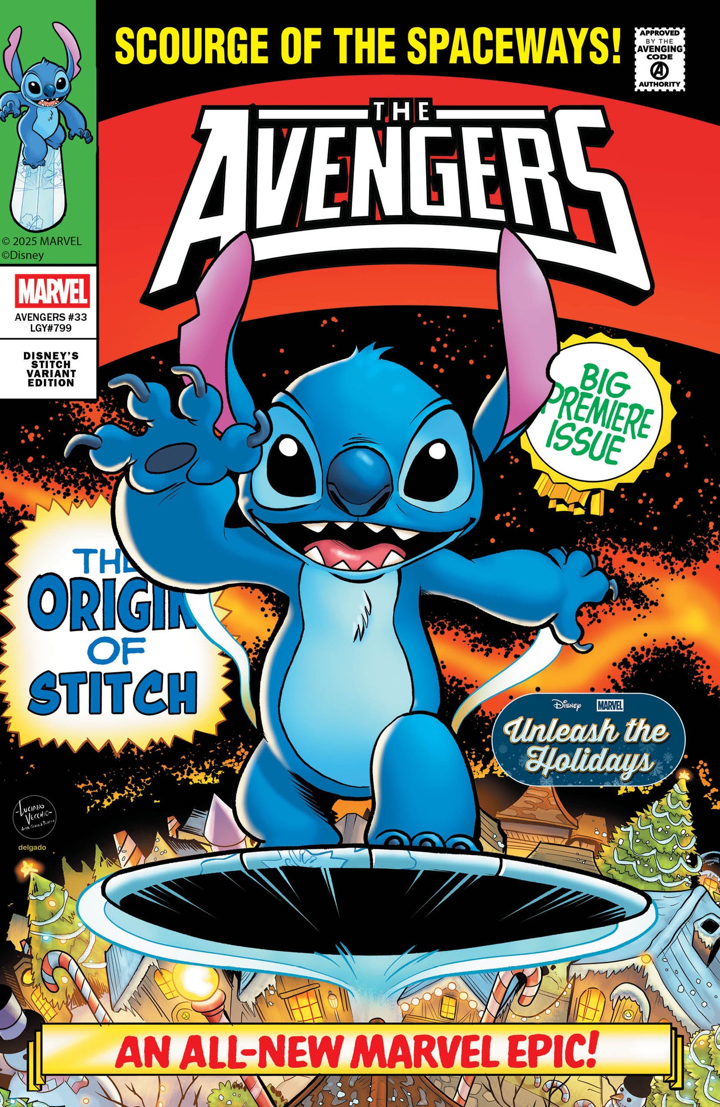 Avengers #33 - Luciano Vecchio Stitch Holidays Variant