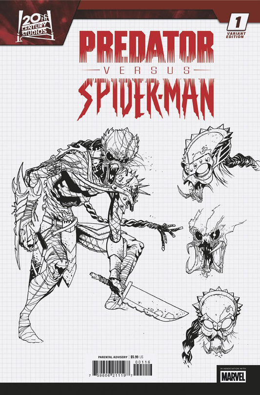 Predator vs Spider-Man #1 (Of 4) - 10 Copy Variant Edition Design Variant