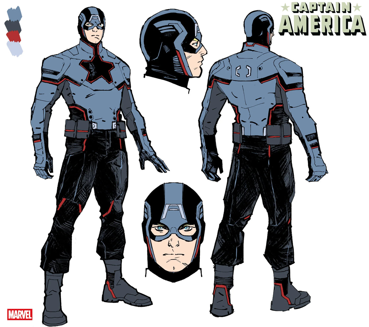 Captain America #2 - Valerio Schiti Design Variant