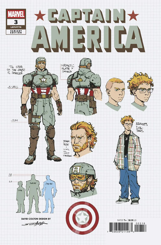 Captain America #3 Valerio Schiti Design Variant