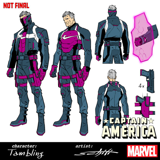 Captain America #8 - Valerio Schiti Design Variant