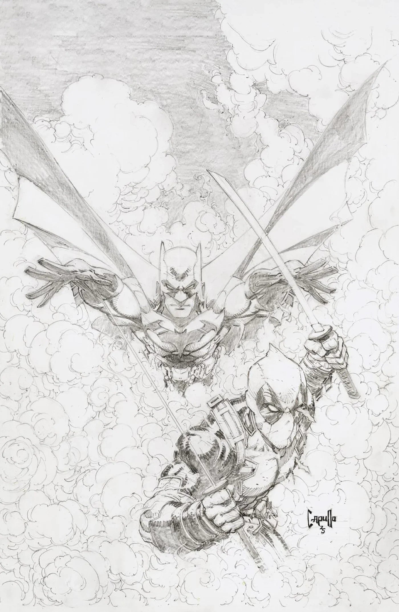 Marvel/DC: Deadpool/Batman #1 - Greg Capullo Full Art Sketch Variant