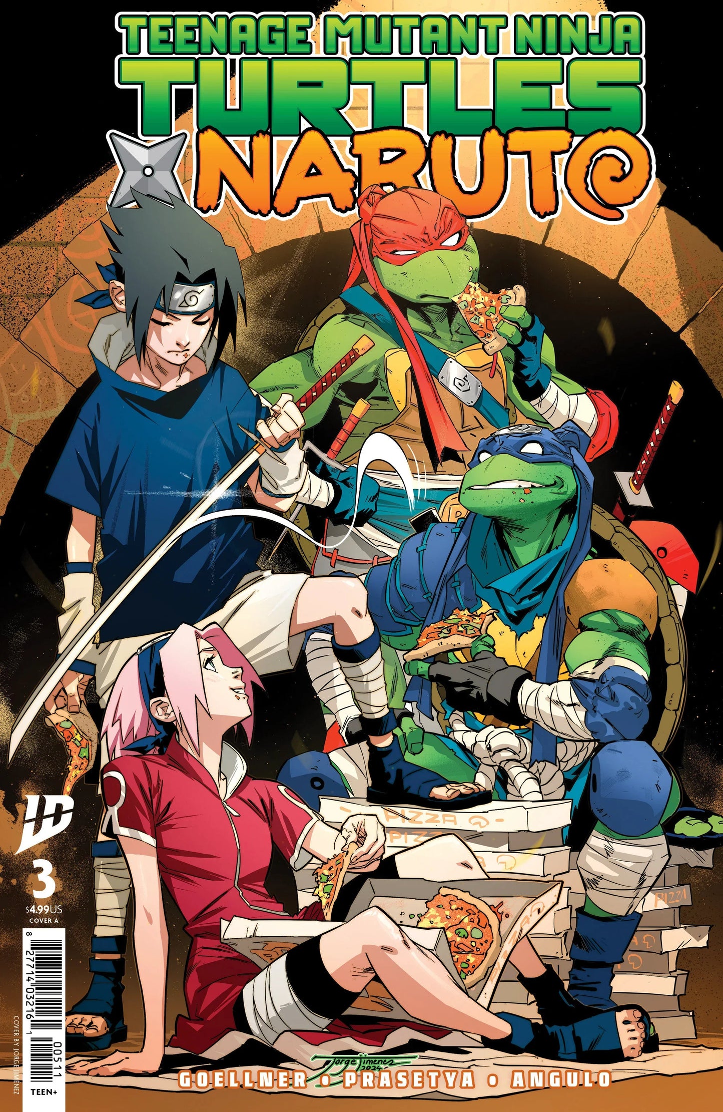 TMNT X Naruto #3 - Cover A (JiméNez)