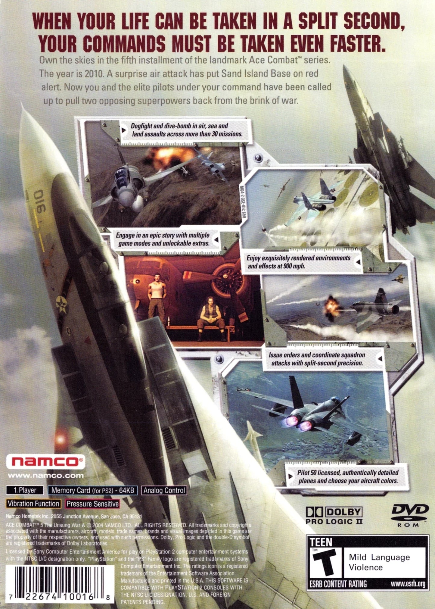 Ace Combat 5 Unsung War [Greatest Hits] - (Complete) (Playstation 2)