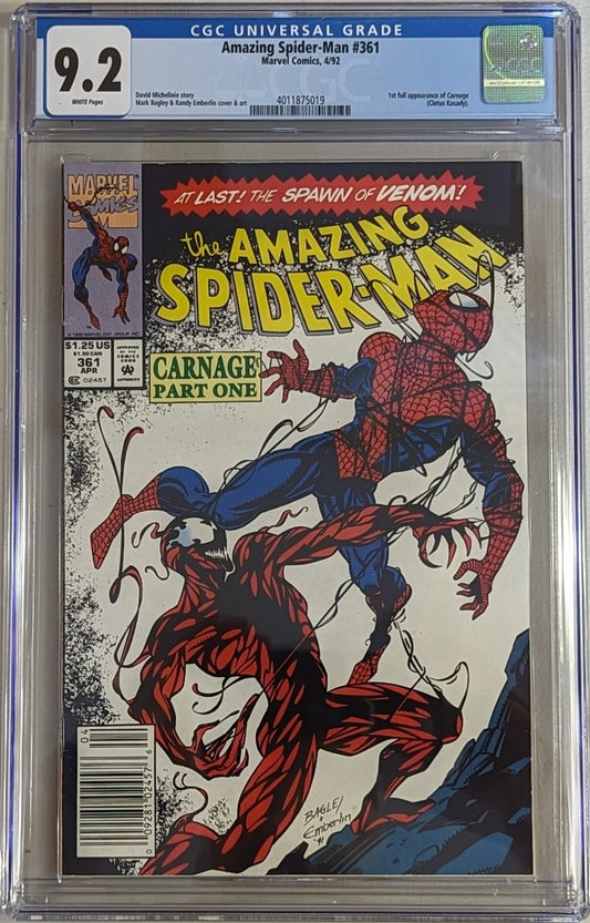 Amazing Spider-Man #361 - CGC Graded 9.2