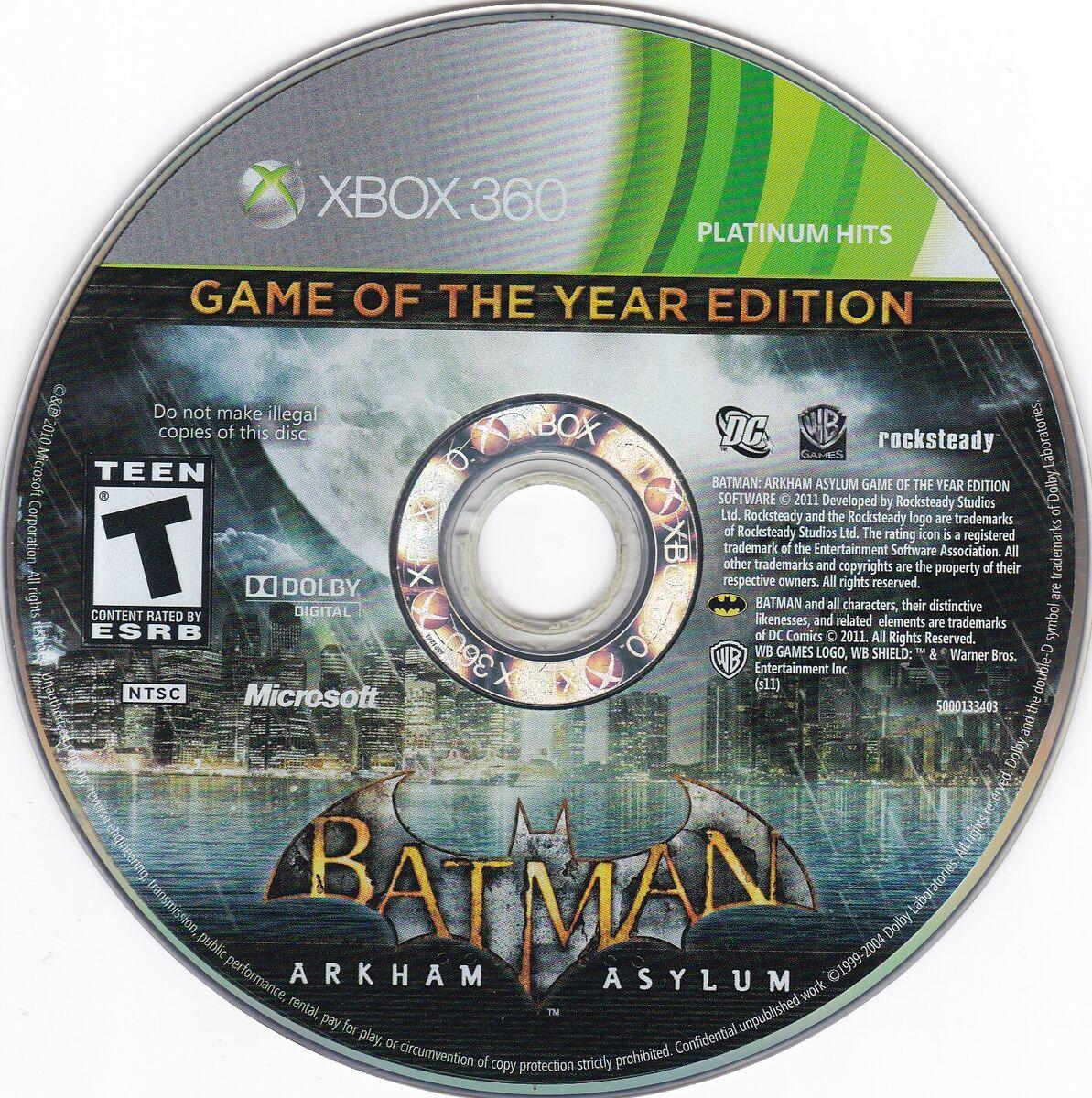 Batman: Arkham Asylum [Game of the Year] - (Game Only) (Xbox 360)