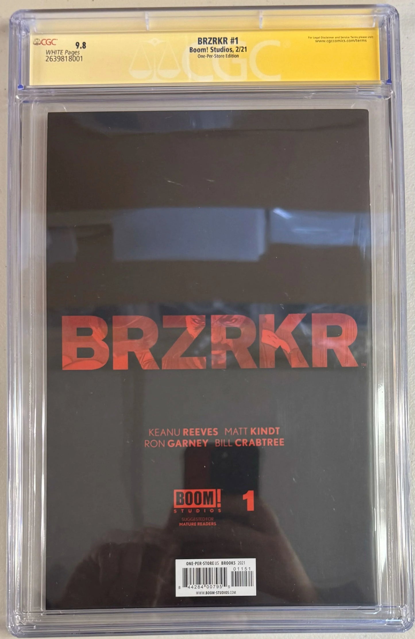 Brzrkr #1 One Per Store Variant - CGC Signature Series 9.8