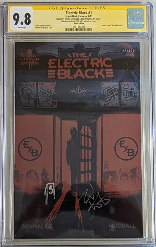 Electric Black #1 Metal Edition - CGC Signature Series 9.8