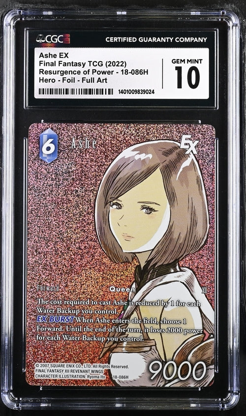Final Fantasy TCG Ashe EX 18-086H Resurgence of Power Foil Full Art - Gem Mint 10