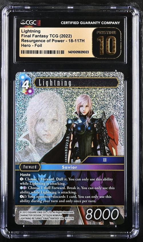 Final Fantasy TCG Lightning 18-117H Resurgence of Power Foil - Pristine 10