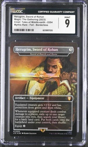 Herugrim, Sword of Rohan 0354 Commander: Tales of Middle-earth Mythic Rare Foil - CGC 9