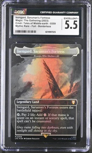 Isengard, Saruman's Fortress 0359 Commander: Tales of Middle-earth Mythic Rare Foil - CGC 5.5