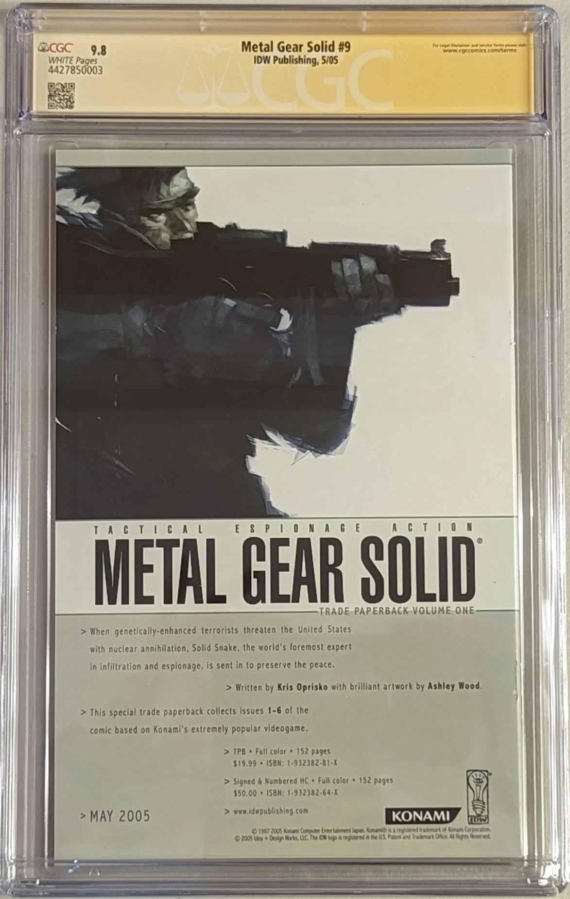 Metal Gear Solid #9 - CGC Signature Series 9.8