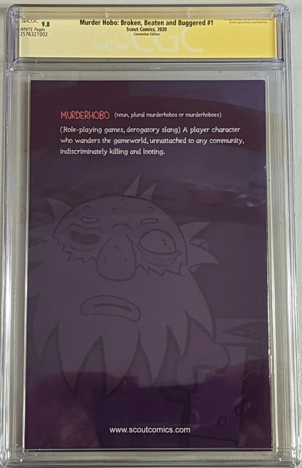 Murder Hobo: Broken, Beaten and Buggered #1 Convention Edition - CGC Signature Series 9.8