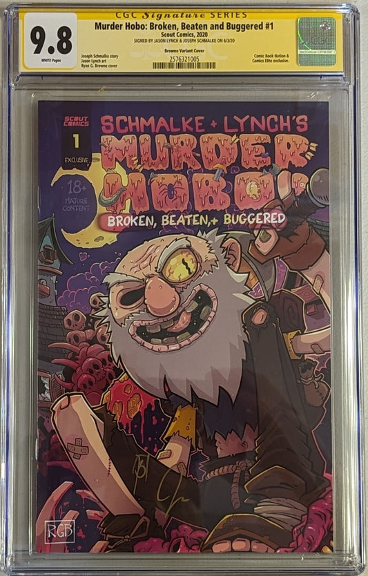 Murder Hobo: Broken, Beaten and Buggered #1 Browne Variant Cover - CGC Signature Series 9.8