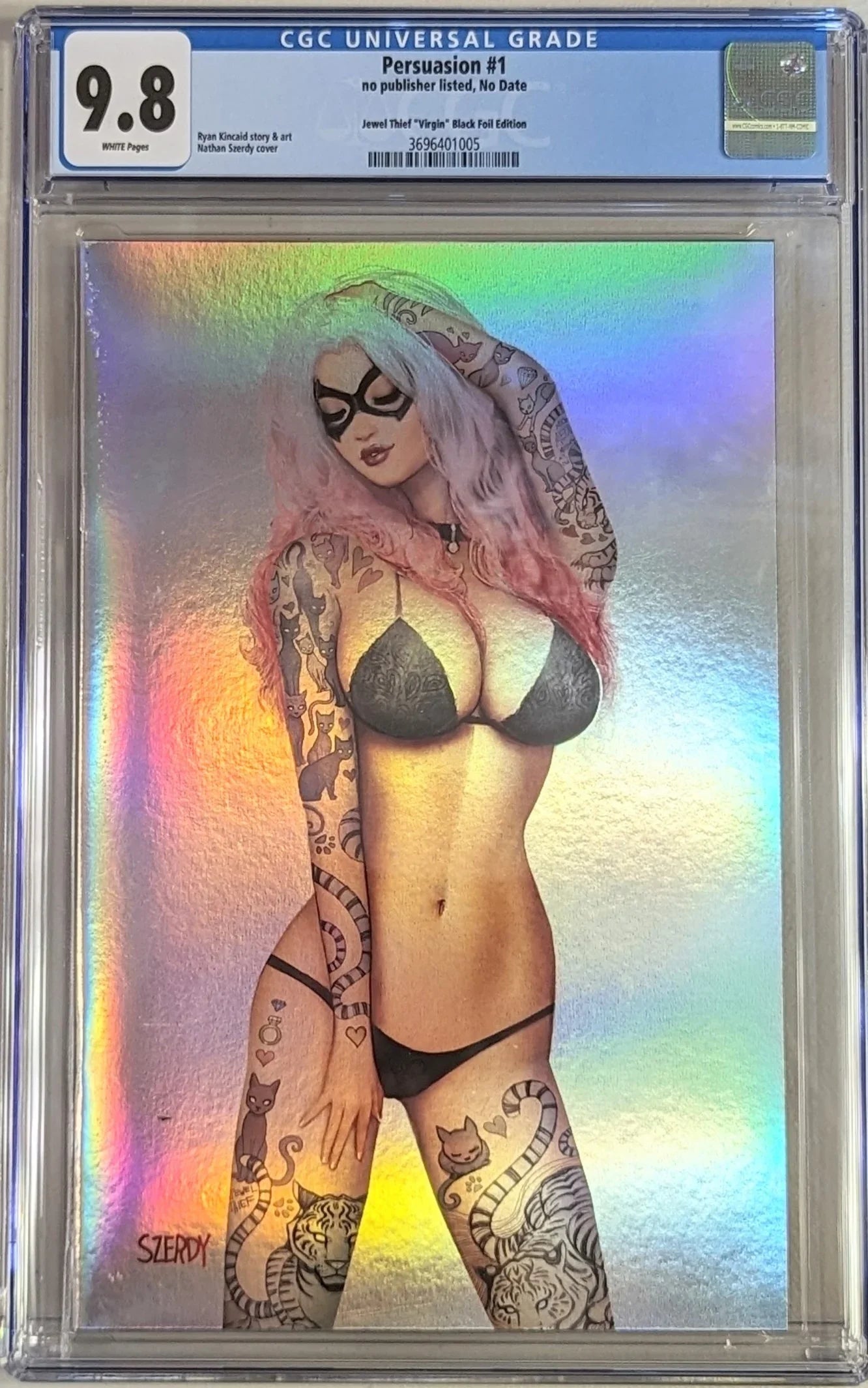 Persuasion #1 Jewel Thief ""Virgin"" Black Foil Edition - CGC Graded 9.8