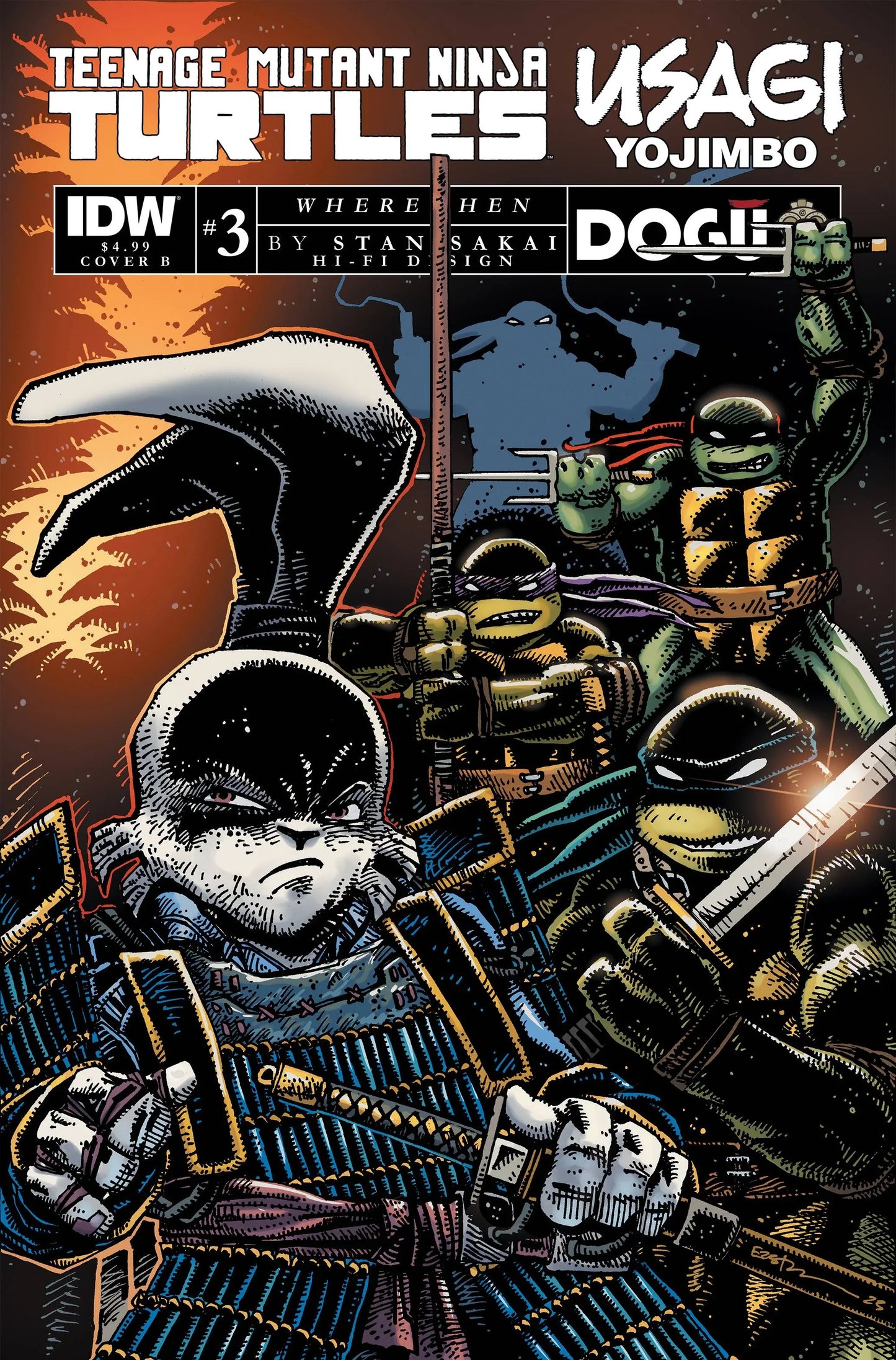 Tmnt Usagi Yojimbo Wherewhen #3 Cvr B Eastman (05/24/2023)