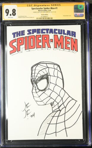Spectacular Spider-Men #1 Sketch Edition - CGC Signature Series 9.8 John Romita Jr. Sketch
